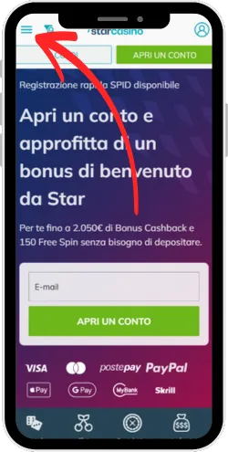 Accedi al sito ufficiale del casinò